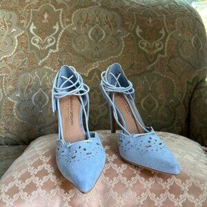 Blue Lace-Up Heels by Jessica Simpson